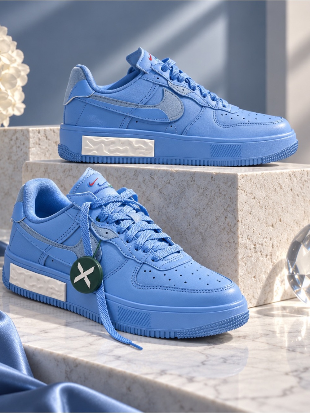 NIKE - Women’s (8) - Air Force 1 Lo Fontanka "Blue" (Like-New) with Tags